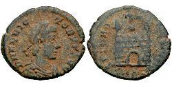 1 AE4 / 1 Фоллис Римская империя (27BC-395) Бронза Флавий Виктор (?-388)