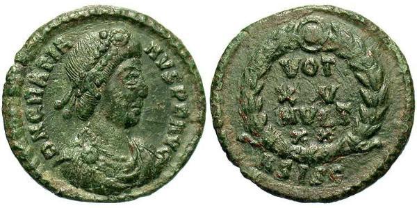 1 AE4 / 1 Фолліс Західна Римська імперія (285-476) Бронза Граціан  (359-383)