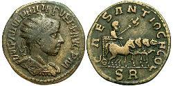 1 AE_ Roman Empire (27BC-395) Bronze Philip II (237-249)