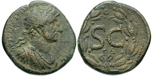 1 AE_ Римская империя (27BC-395) Бронза Адриан (76 - 138) 