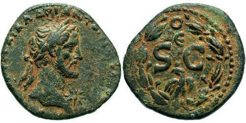 1 AE_ 羅馬帝國 青铜 Antoninus Pius  (86-161)
