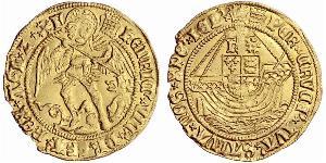 1 Angel Kingdom of England (927-1649,1660-1707) Gold Henry VIII (1491 - 1547)