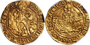 1 Angel Kingdom of England (927-1649,1660-1707) Gold Henry VIII (1491 - 1547)