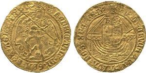 1 Angel Kingdom of England (927-1649,1660-1707) Gold Henry VIII (1491 - 1547)