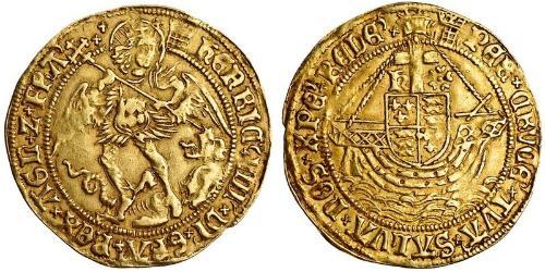 1 Angel Königreich England (927-1649,1660-1707) Gold Heinrich VIII (1491 - 1547)