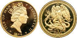 1 Angel Isla de Man Oro 