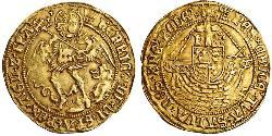 1 Angel Reino de Inglaterra (927-1649,1660-1707) Oro Enrique VIII (1491 - 1547)