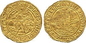 1 Angel Reino de Inglaterra (927-1649,1660-1707) Oro Enrique VIII (1491 - 1547)