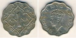 1 Anna Raj britannique (1858-1947) Cuivre/Nickel George VI (1895-1952)