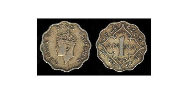 1 Anna Raj Britannico (1858-1947) Rame/Nichel Giorgio VI (1895-1952)