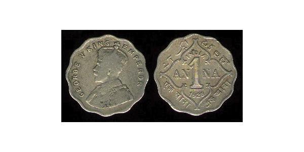 1 Anna British Raj (1858-1947)  George V of the United Kingdom (1865-1936)