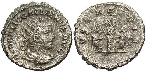 1 Antoninian Römische Kaiserzeit (27BC-395) Billon Silber Gallienus (218-268)