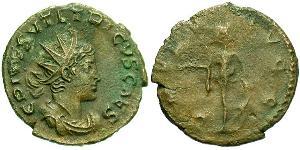 1 Antoninian Imperium Galliarum (260-274) Bronze Tetricus II (?-?)