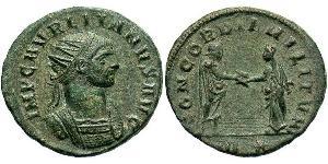 1 Antoninian Römische Kaiserzeit (27BC-395) Bronze Aurelian (215-275)