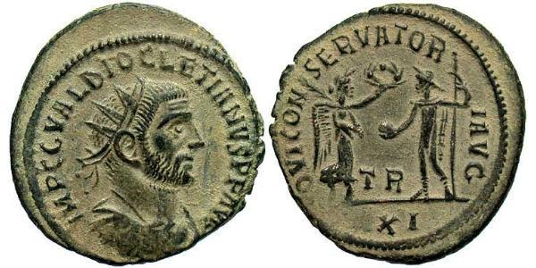 1 Antoninian Römische Kaiserzeit (27BC-395) Bronze Diocletian (244-311)