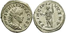 1 Antoninian Römische Kaiserzeit (27BC-395) Silber Philipp II (237-249)