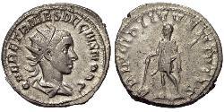 1 Antoninian Römische Kaiserzeit (27BC-395) Silber Herennius Etruscus (227-251)