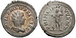 1 Antoninian Römische Kaiserzeit (27BC-395) Silber Philipp II (237-249)