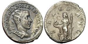 1 Antoninian Römische Kaiserzeit (27BC-395) Silber Philipp I (204-249)