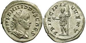 1 Antoninian Römische Kaiserzeit (27BC-395) Silber Philipp II (237-249)