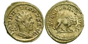 1 Antoninian Römische Kaiserzeit (27BC-395) Silber Philipp I (204-249)