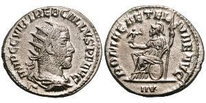1 Antoninian Römische Kaiserzeit (27BC-395) Silber Trebonianus Gallus (206-253)