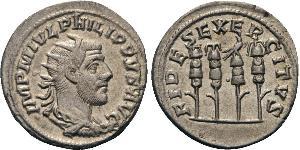 1 Antoninian Römische Kaiserzeit (27BC-395) Silber Philipp I (204-249)