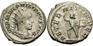 1 Antoninian Römische Kaiserzeit (27BC-395) Silber Philipp II (237-249)