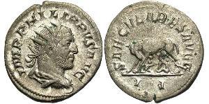 1 Antoninian Römische Kaiserzeit (27BC-395) Silber Philipp I (204-249)