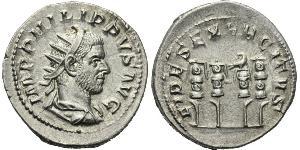 1 Antoninian Römische Kaiserzeit (27BC-395) Silber Philipp I (204-249)