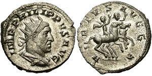 1 Antoninian Römische Kaiserzeit (27BC-395) Silber Philipp I (204-249)
