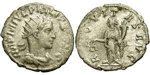 1 Antoninian Römische Kaiserzeit (27BC-395) Silber Philipp II (237-249)