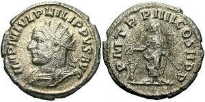 1 Antoninian Römische Kaiserzeit (27BC-395) Silber Philipp I (204-249)