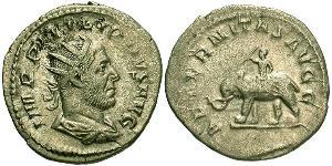 1 Antoninian Römische Kaiserzeit (27BC-395) Silber Philipp I (204-249)