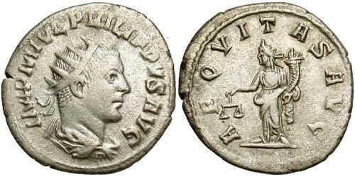 1 Antoninian Römische Kaiserzeit (27BC-395) Silber Philipp II (237-249)