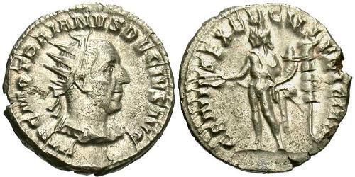 1 Antoninian Römische Kaiserzeit (27BC-395) Silber Trajan Decius (201-251)