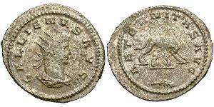 1 Antoninian Römische Kaiserzeit (27BC-395) Silber/Kupfer Gallienus (218-268)