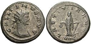 1 Antoninian Römische Kaiserzeit (27BC-395) Silber/Kupfer Gallienus (218-268)
