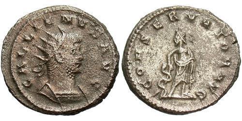 1 Antoninian Römische Kaiserzeit (27BC-395) Silber/Kupfer Gallienus (218-268)
