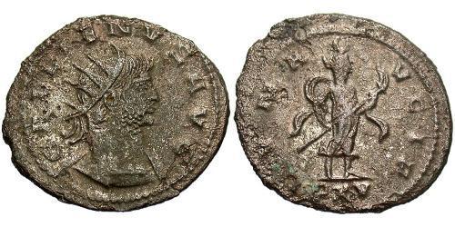 1 Antoninian Römische Kaiserzeit (27BC-395) Silber/Kupfer Gallienus (218-268)