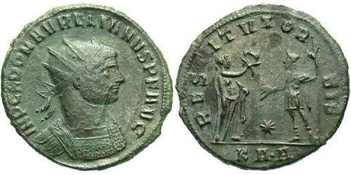 1 Antoninian Römische Kaiserzeit (27BC-395) Silber/Kupfer Aurelian (215-275)