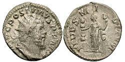 1 Antoniniano Impero delle Gallie (260-274) Argento Postumo (260-268)