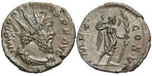 1 Antoniniano Impero delle Gallie (260-274) Argento Postumo (260-268)