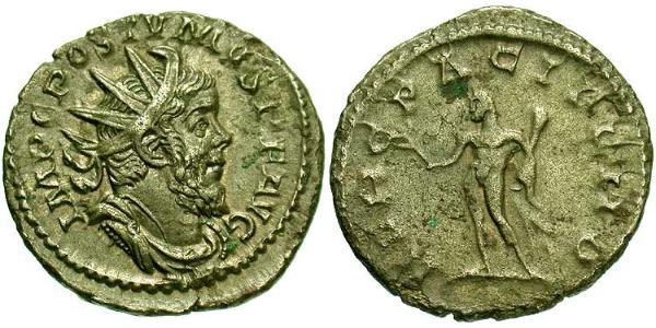 1 Antoniniano Impero delle Gallie (260-274) Argento Postumo (260-268)