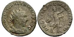 1 Antoniniano Impero romano (27BC-395) Argento Valeriano I (193-260)