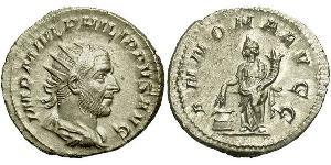 1 Antoniniano Impero romano (27BC-395) Argento Filippo I (204-249)