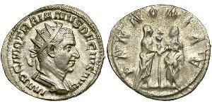 1 Antoniniano Impero romano (27BC-395) Argento Traiano Decio (201-251)