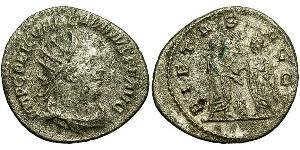 1 Antoniniano Impero romano (27BC-395) Argento Valeriano I (193-260)