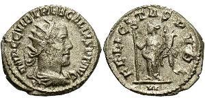 1 Antoniniano Impero romano (27BC-395) Argento Treboniano Gallo (206-253)