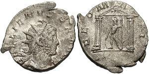 1 Antoniniano Impero romano (27BC-395) Argento Gallieno (218-268)